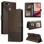 For OPPO A7 2018 GQUTROBE Skin Feel Magnetic Leather Phone Case(Brown)