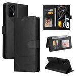 For Realme GT 5G GQUTROBE Skin Feel Magnetic Leather Phone Case(Black)