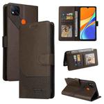 For Xiaomi Redmi 9C GQUTROBE Skin Feel Magnetic Leather Phone Case(Brown)