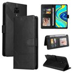 For Xiaomi Redmi Note 9 Pro GQUTROBE Skin Feel Magnetic Leather Phone Case(Black)