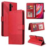 For Xiaomi Redmi Note 8 Pro GQUTROBE Skin Feel Magnetic Leather Phone Case(Red)