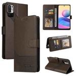 For Xiaomi Redmi Note 10 5G GQUTROBE Skin Feel Magnetic Leather Phone Case(Brown)