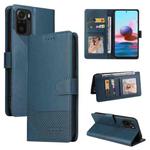 For Xiaomi Redmi Note 10 4G GQUTROBE Skin Feel Magnetic Leather Phone Case(Blue)