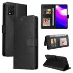 For Xiaomi Mi 10 Lite GQUTROBE Skin Feel Magnetic Leather Phone Case(Black)