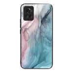 For OnePlus Ace Abstract Marble Pattern Glass Protective Case(Abstract Gray)