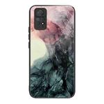 For Xiaomi Redmi Note 11 Pro 4G Abstract Marble Pattern Glass Protective Case(Abstract Black)