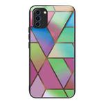 For Huawei Nova 10 Pro Abstract Marble Pattern Glass Protective Case(Rhombus Gradient)
