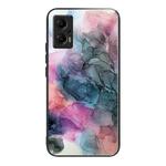 For Xiaomi Redmi Note 11T Pro Abstract Marble Pattern Glass Protective Case(Abstract Multicolor)