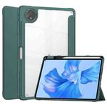 For Huawei MatePad Pro 11 2022 Tri-fold Clear TPU Leather Smart Tablet Case(Dark Green)
