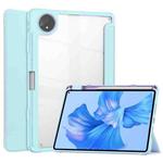 For Huawei MatePad Pro 11 2022 Tri-fold Clear TPU Leather Smart Tablet Case(Sky Blue)
