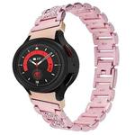 For Samsung Galaxy Watch5 40mm / 44mm Full Diamond Metal Watch Band(Pink)