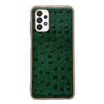 For Samsung Galaxy A23 4G Genuine Leather Ostrich Texture Series Nano Electroplating Phone Case(Green)