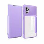For Samsung Galaxy A52 5G Magnetic Flip Leather Phone Case(Purple)