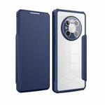 For Huawei Mate 40 Pro Magnetic Flip Leather Phone Case(Blue)