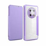 For Huawei Mate 40 Pro Magnetic Flip Leather Phone Case(Purple)