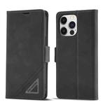 For iPhone 14 Pro Max Forwenw Dual-side Buckle Leather Phone Case (Black)