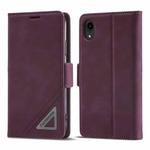 For iPhone XR Forwenw Dual-side Buckle Leather Phone Case(Wine Red)
