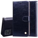 For Galaxy A51 Business Style Oil Wax Texture Horizontal Flip Leather Case, with Holder & Card Slots & Wallet(Black)