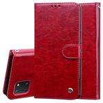 For Galaxy A81 / Note 10 Lite Business Style Oil Wax Texture Horizontal Flip Leather Case, with Holder & Card Slots & Wallet(Red)