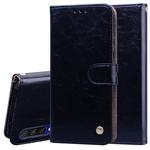 For Xiaomi Mi A3 Business Style Oil Wax Texture Horizontal Flip Leather Case, with Holder & Card Slots & Wallet(Black)