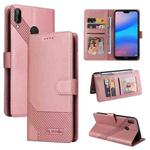 For Huawei P20 Lite GQUTROBE Skin Feel Magnetic Leather Phone Case(Rose Gold)