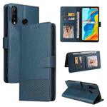 For Huawei P30 Lite GQUTROBE Skin Feel Magnetic Leather Phone Case(Blue)