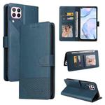 For Huawei P40 Lite GQUTROBE Skin Feel Magnetic Leather Phone Case(Blue)