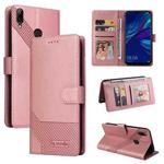 For Huawei P Smart 2019 GQUTROBE Skin Feel Magnetic Leather Phone Case(Rose Gold)