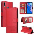 For Huawei P Smart Z GQUTROBE Skin Feel Magnetic Leather Phone Case(Red)