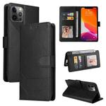 For iPhone 12 Pro Max GQUTROBE Skin Feel Magnetic Leather Phone Case(Black)