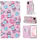 For Galaxy M60s Colored Drawing Pattern Plain Weave Horizontal Flip Leather Case with Holder & Card Slot & Wallet&Lanyard(Unicorn and Flowers)