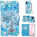For Galaxy M60s Colored Drawing Pattern Plain Weave Horizontal Flip Leather Case with Holder & Card Slot & Wallet&Lanyard(Tower Butterfly)