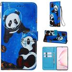 For Galaxy Note 10 Lite Colored Drawing Pattern Plain Weave Horizontal Flip Leather Case with Holder & Card Slot & Wallet&Lanyard(Panda Under The Sea)