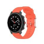 For Coros Apex 46mm / Apex Pro Rose Gold Square Buckle Silicone Watch Band(Orange)
