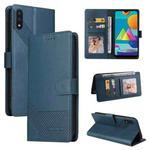 For Samsung Galaxy A02 GQUTROBE Skin Feel Magnetic Leather Phone Case(Blue)