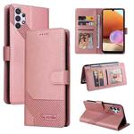 For Samsung Galaxy A32 4G GQUTROBE Skin Feel Magnetic Leather Phone Case(Rose Gold)