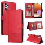 For Samsung Galaxy A32 4G GQUTROBE Skin Feel Magnetic Leather Phone Case(Red)