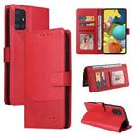 For Samsung Galaxy A51 4G GQUTROBE Skin Feel Magnetic Leather Phone Case(Red)