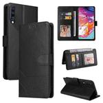 For Samsung Galaxy A70 GQUTROBE Skin Feel Magnetic Leather Phone Case(Black)