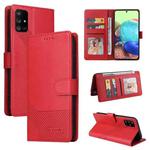 For Samsung Galaxy A71 4G GQUTROBE Skin Feel Magnetic Leather Phone Case(Red)
