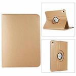 For iPad 10th Gen 10.9 2022 360 Degree Rotation Litchi Texture Flip Leather Tablet Case with Holder (Gold)