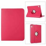 For iPad 10th Gen 10.9 2022 360 Degree Rotation Litchi Texture Flip Leather Tablet Case with Holder (Rose Red)