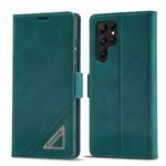 For Samsung Galaxy S22 Ultra 5G Forwenw Dual-side Buckle Leather Phone Case(Dark Cyan)