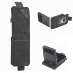 For Samsung Galaxy Z Flip4 Forwenw Dual-side Buckle Leather Phone Case(Black)