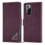 For Xiaomi Redmi Note 10 Pro / Note 10 Pro Max Forwenw Dual-side Buckle Leather Phone Case(Wine Red)