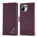 For Xiaomi Mi 11 Lite Forwenw Dual-side Buckle Leather Phone Case(Wine Red)