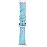 Litchi Texture Leather Watch Band For Apple Watch Ultra 49mm / Series 8&7 45mm / SE 2&6&SE&5&4 44mm / 3&2&1 42mm(Light Blue)