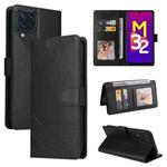 For Samsung Galaxy M32 GQUTROBE Skin Feel Magnetic Leather Phone Case(Black)