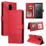For Samsung Galaxy S9 GQUTROBE Skin Feel Magnetic Leather Phone Case(Red)