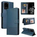 For Samsung Galaxy S20 Ultra GQUTROBE Skin Feel Magnetic Leather Phone Case(Blue)